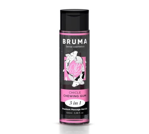 Массажное масло Bruma Premium Massage Hot Oil Chewing Gum 3 In 1, 100мл