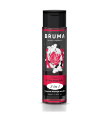 Массажное масло Bruma Premium Massage Hot Oil Strawberry 3 In 1, 100мл