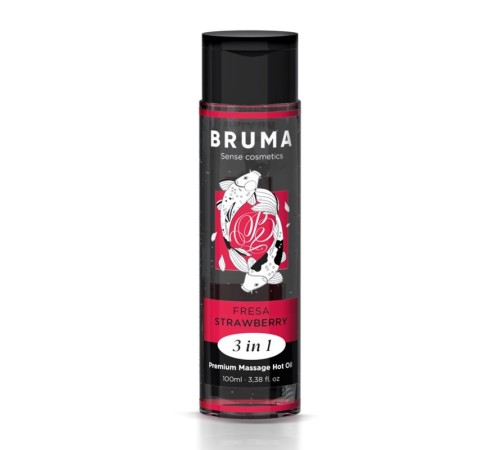 Массажное масло Bruma Premium Massage Hot Oil Strawberry 3 In 1, 100мл