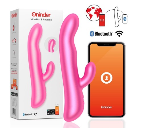 Масажер для женщин Oninder Oslo Vibration Rotation Pink Free App