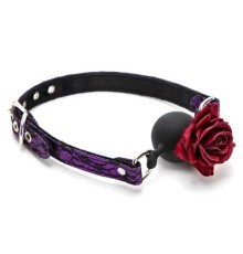 Кляп силиконовый Roses Silicone Ball Mouth Gag Purple