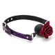 Кляп силиконовый Roses Silicone Ball Mouth Gag Purple