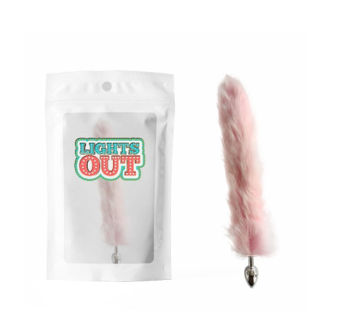 особиста пробка с пышным хвостом Foxs Plug Tail Large Pink