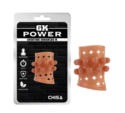 чоловіче кольцо насадка на пенис GK Power Overtime Enhancer M