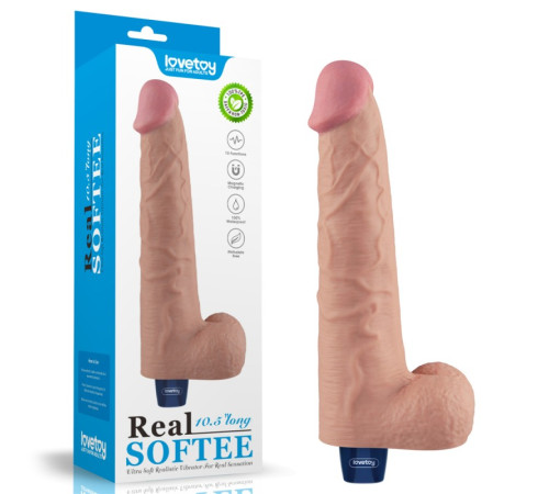 Мультискоростной вибратор Real Softee Rechargeable Vibrating Dildo 10.5