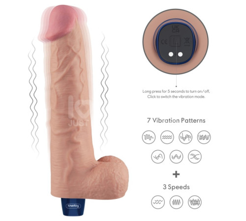 Мультискоростной вибратор Real Softee Rechargeable Vibrating Dildo 10.5