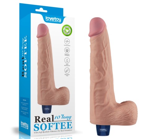 Мультискоростной вибратор Real Softee Rechargeable Vibrating Dildo 10.0