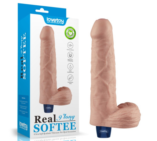 Мультискоростной вибратор Real Softee Rechargeable Vibrating Dildo 9.0