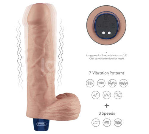 Мультискоростной вибратор Real Softee Rechargeable Vibrating Dildo 9.0