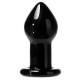 Glass Anal Plug -Black