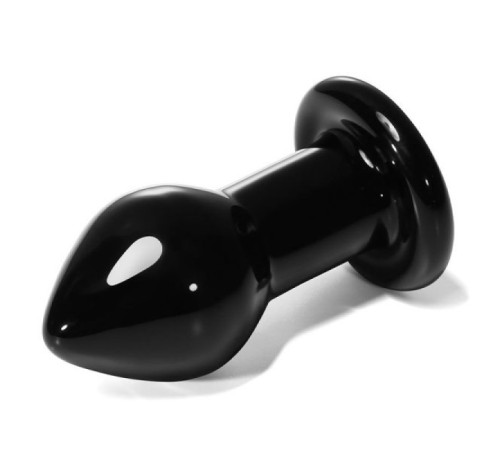 Glass Anal Plug -Black