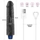 REAL SOFTEE Rechargeable Vibrating Dildo(Black) 9.5