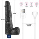 REAL SOFTEE Rechargeable Vibrating Dildo(Black) 10.0