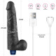 REAL SOFTEE Rechargeable Vibrating Dildo(Black) 10.5