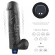 REAL SOFTEE Rechargeable Vibrating Dildo(Black) 10.5