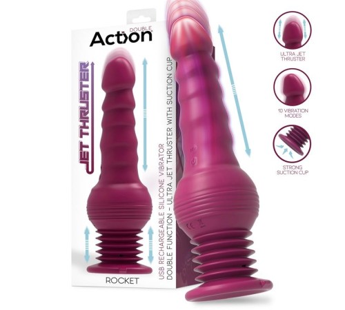 ACTION ROCKET ULTRA JET THRUSTER VIBRATOR WITH POWERFULL SUCTION CUP