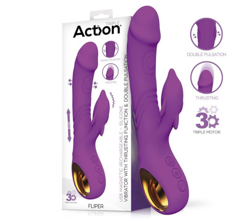 ACTION FLIPER VIBE WITH THRUSTING AND DOBLE PULSATION 3 MOTORS