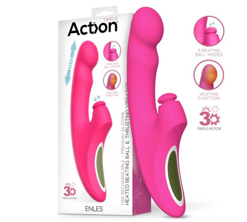 ACTION ENLES VIBE WITH BEATING BALL, THRUSTING Y HEAT FUNCTION