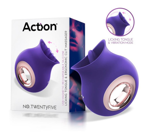 ACTION NO. TWENTYFIVE LICKING TONGUE AND VIBRATOR CLITORIS MASSAGER