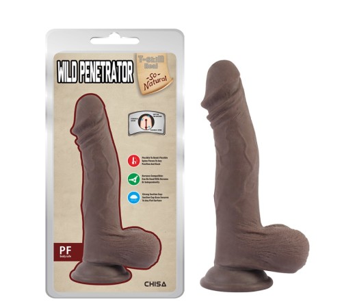 Фаллоимитатор на присоске Wild Penetrator Brown