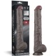 Dual Layered Bendable Silicone Cock XXL(Black) 14.5