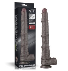 Dual Layered Bendable Silicone Cock XXL(Black) 16.0