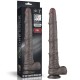 Dual Layered Bendable Silicone Cock XXL(Black) 16.0