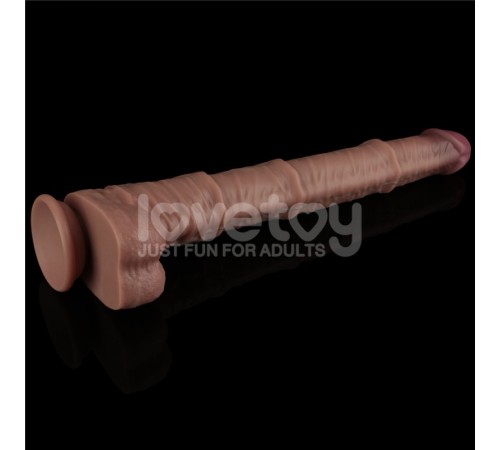 Фаллоимитатор гигант Dual Layered Bendable Silicone Cock XXL Flesh 16.0