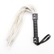 Белая плеть с черной рукояткой White Leather Flogger