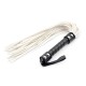 Белая плеть с черной рукояткой White Leather Flogger