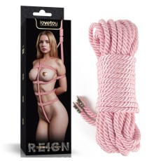 Розовая веревка для связывания Rebellion Reign Rose Silky Bondage Rope