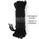 Черная веревка для связывания Rebellion Reign Ebony Silky Bondage Rope