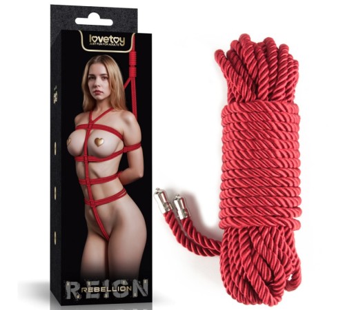 Красная веревка для связывания Rebellion Reign Crimson Silky Bondage Rope