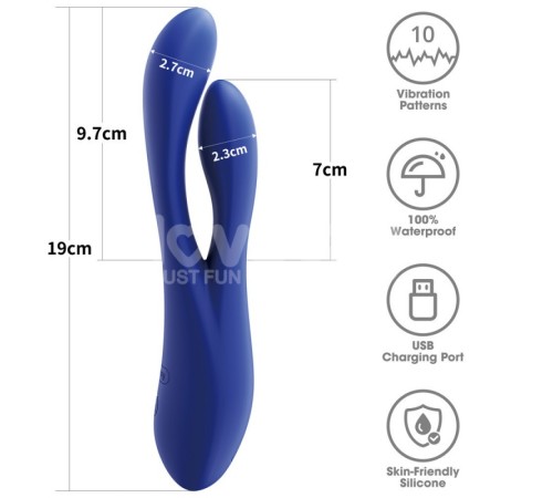 Масажер двойной LAllure Pulse Rechargeable Vibrator