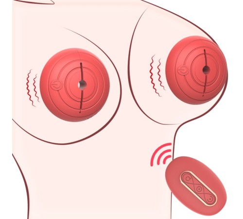 Вибростимулятор для сосков Donut Pin The Nipple Vibe With Remote Red