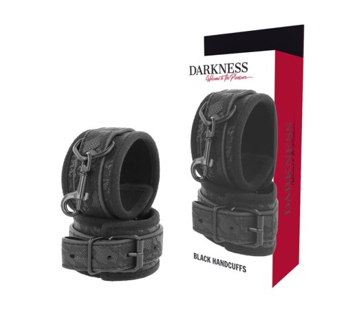 Стильные черные наручники Darkness Luxe Bdsm Handcuffs