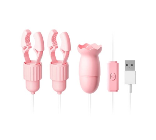 Lusoty USB Charging Nipple Clamps