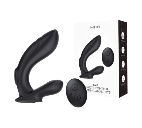 WY0570 RALF-Silicone Prostate Sex Toy Slapping Anal Butt Plug with Remote For Men