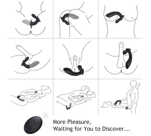 WY0570 RALF-Silicone Prostate Sex Toy Slapping Anal Butt Plug with Remote For Men