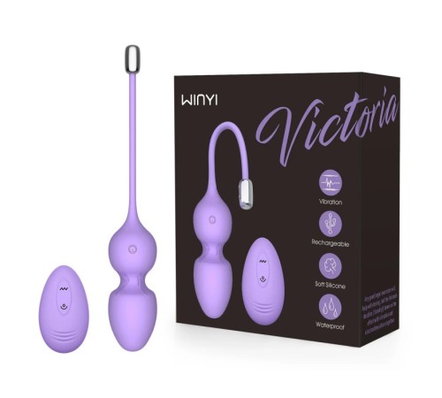 WY0569 VICTORIA-Sexual Vibrator electromagnetic steel ball impack Kegel Exercises Balls With Remote For Women Men