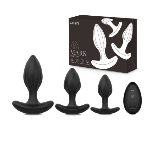 Набор анальных пробок Mark Remote Anal Butt Plug Set