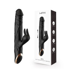 WY0646 Terry II-2022 New Wholesale Big Black Telescopic Realistic Dildo Sex Toy Thrusting Rabbit Dildo Vibrator For Women