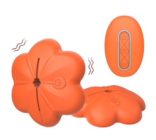 Flower Pin The Nipple Vibe With Remote-Orange