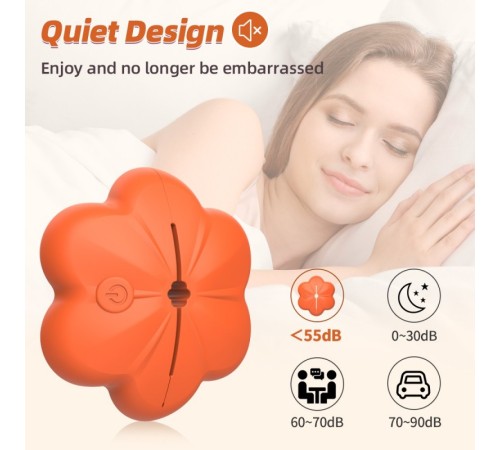 Flower Pin The Nipple Vibe With Remote-Orange