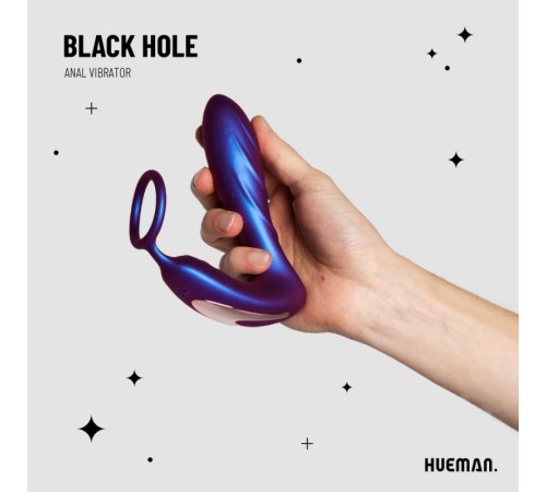 Hueman - Black Hole Anal Vibrator With Cockring