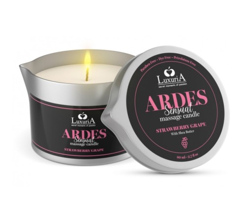 Ароматная массажная свеча Luxuria Ardes Massage Candle Strawberry Grapes