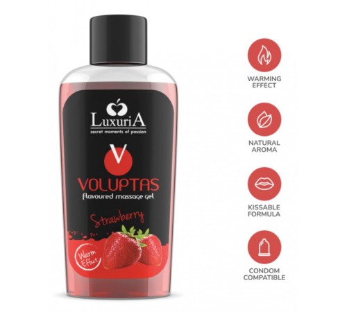 Массажный гель Luxuria Voluptas Strawberry, 100мл