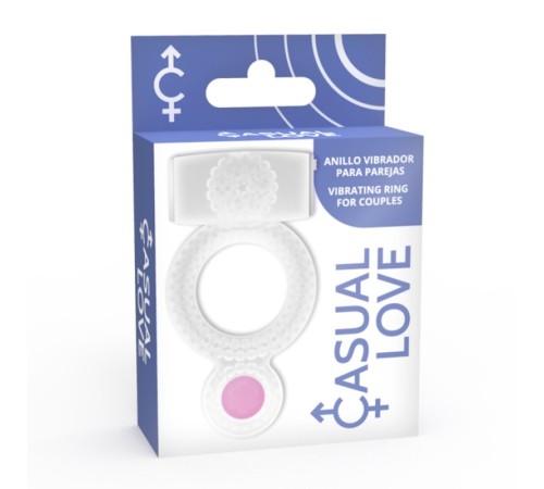 Насадка с эрекционным кольцом Ring Vibrating Double Pleasure Transparent