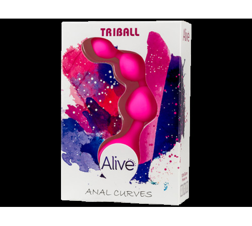 Анальні кульки Alive Triball Pink, силікон макс. діаметр 2 см