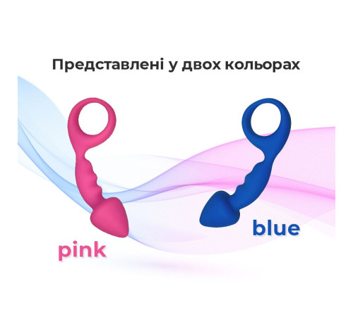 Анальна пробка Adrien Lastic Budy Blue із стимулюючою ніжкою, макс. діаметр 2,5 см